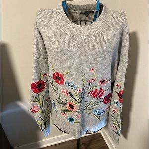 💐 embroidered comfy cozy relaxed sweater
